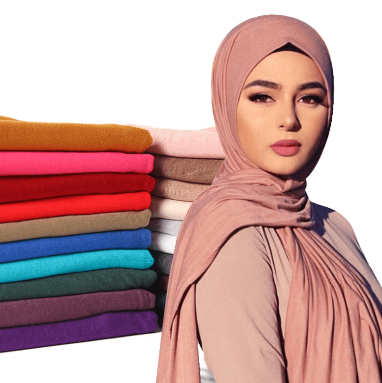 Instant Chiffon-hijab med dobbel hempe