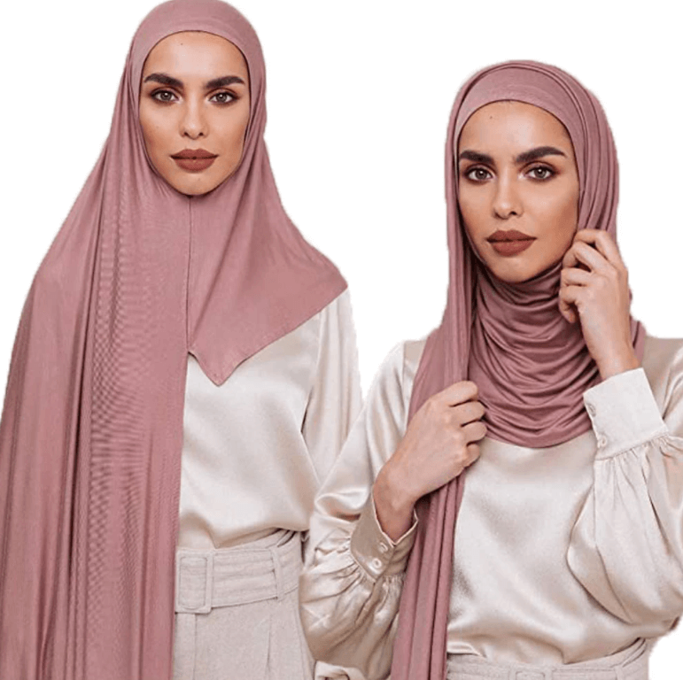 Instant Chiffon-hijab med dobbel hempe