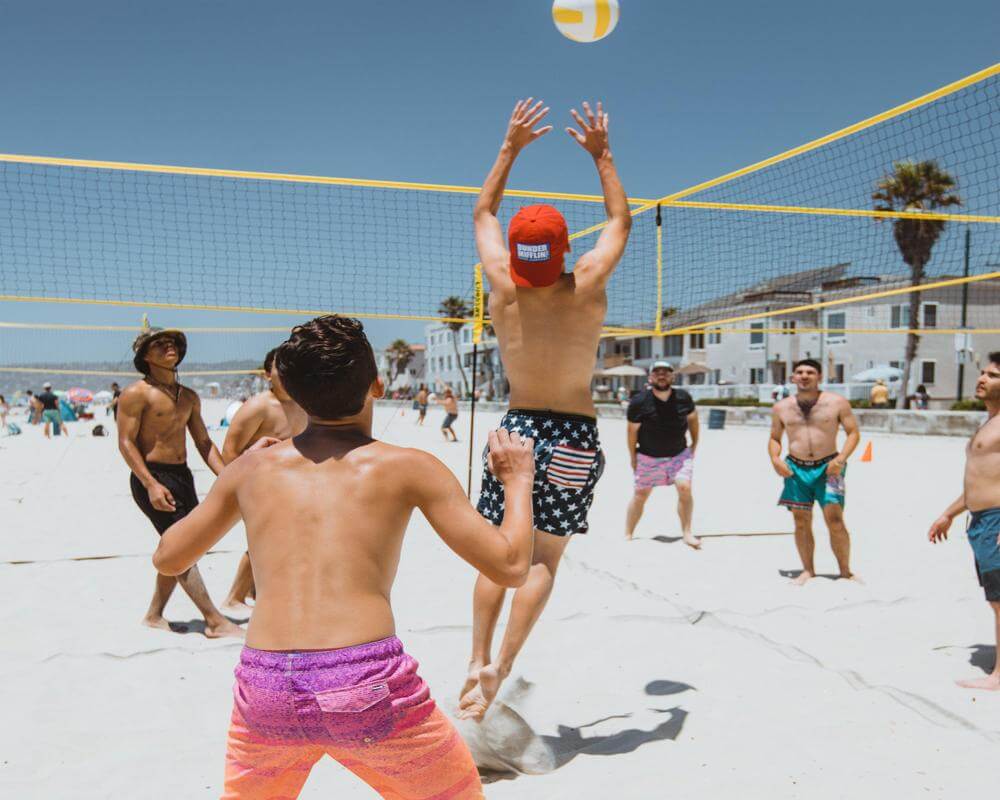Firesidig nett til crossvolleyball