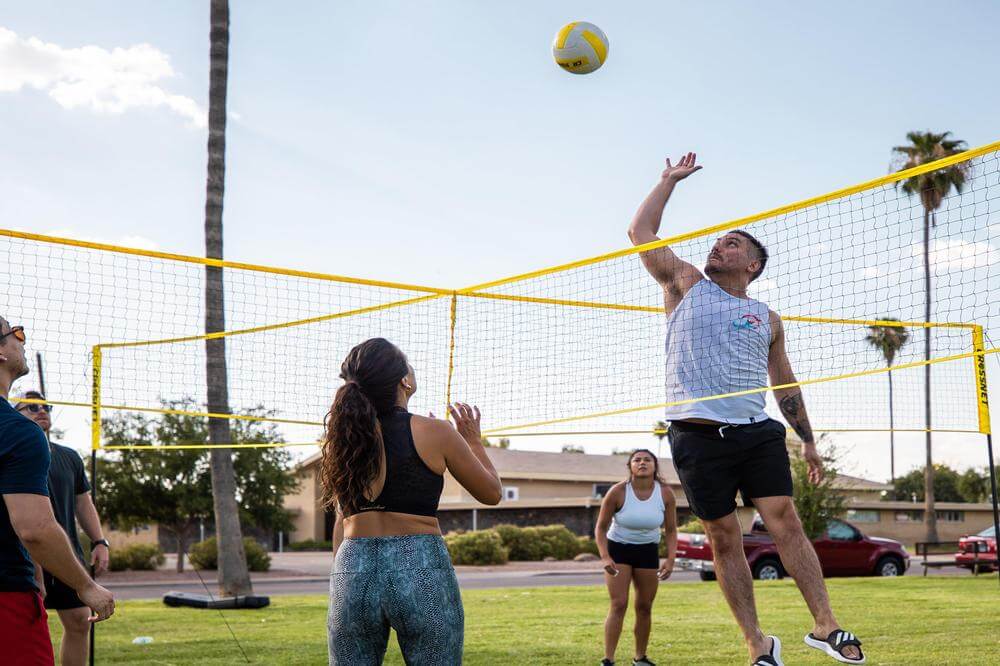 Firesidig nett til crossvolleyball
